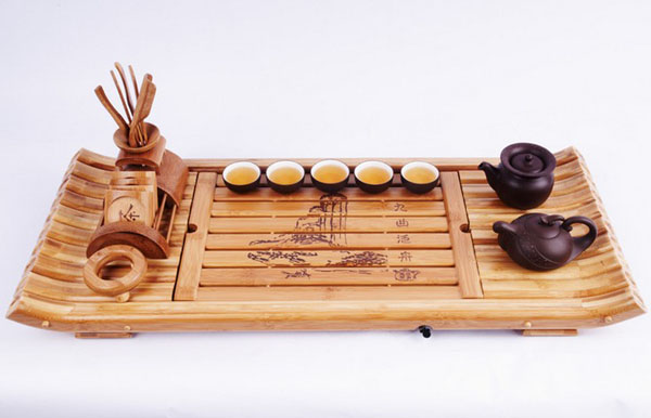 竹茶具，精美竹茶盤